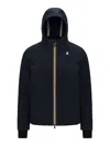 K-way Logo Hooded Casual Jacket In Blue