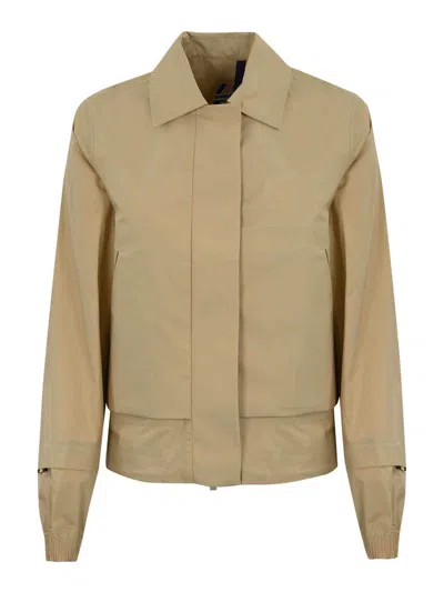 K-way Isarty 3l Poplin Jacket In Brown