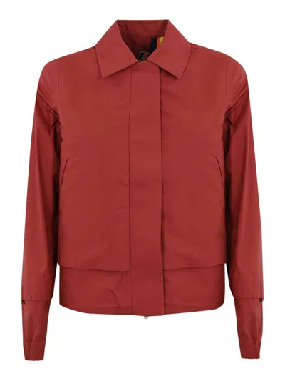 K-way Isarty 3l Poplin Jacket In Brown