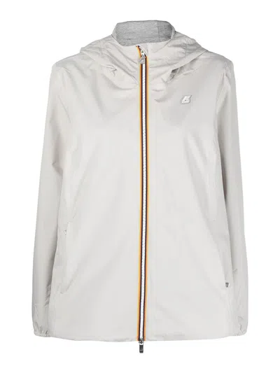 K-way Marguerite Stretch Poly Jersey Jacket In White