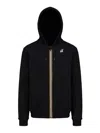 K-way Long-sleeved Zipper Sweater In Negro