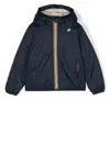 K-way Chest Logo-patch Hooded Jacket In Blue