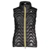 K-WAY CHIC SLEEVELESS ZIP JACKET WITH CONTRAST DETAILS