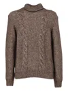 K-way Lapel Sweater In Brown
