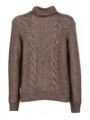 K-way Lapel Sweater In Brown