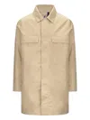 K-way Three-layer Poplin Coat In Brown