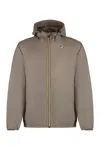 K-way Claude Hooded Windbreaker Jacket In Brown