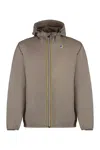 K-way Claude Hooded Windbreaker Jacket In Gray