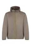 K-way Claude Hooded Windbreaker Jacket In Green