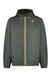 K-way Claude Hooded Nylon Jacket In Green