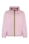 K-way Claude Hooded Nylon Jacket In Pink