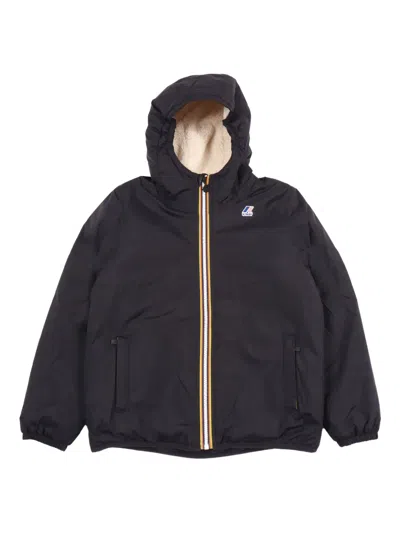 K-way Kids' Claude Hooded Padded Jacket In Blue