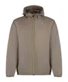K-way Claude Hooded Windbreaker Jacket In Gray