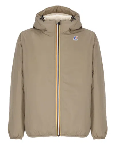K-way Coats Beige In Beige