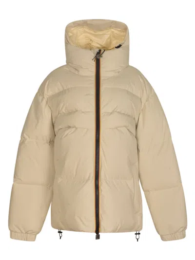 K-way Clauden Padded Jacket In Beige