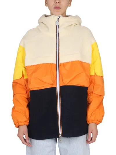 K-way Claumix Sherpa Jacket In Orange