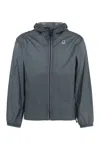 K-way Cleon Hooded Nylon Jacket In Gray