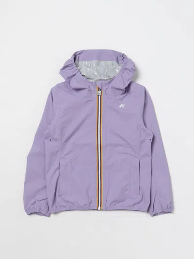 K-way Kids' P. Lily Plus.2 Reversible Rain Jacket In Violet