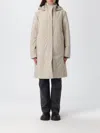 K-way Coat  Woman Color Beige In Brown