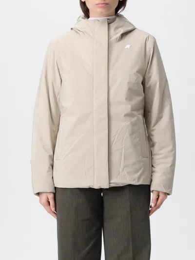 K-WAY COAT K-WAY WOMAN COLOR BEIGE,H37223022