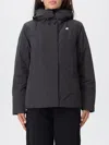 K-way Marletta St Warm Jacket Corto Calda Black Grigia With Adjustable Aperture K7125kw Usy Black In Black