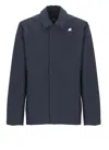 K-way Waterproof Blue Jacket With Contrasting Details