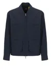 K-way Barion Cotton Like Jacket In Blue