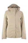 K-way Dorel Bonded Padded - Hooded Jacket In Beige