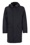 K-way Poirol Tech Wool Blend Coat In Blue