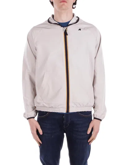 K-way Coats Beige In Beige Chiari E Naturali