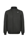 K-way Jacket In Nylon Twill In Black