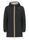 K-way Sophie Mid-length Down Jacket In Black