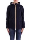 K-way Coats In Blu Depth Blu