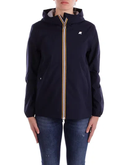 K-way Coats In Blu Depth Blu