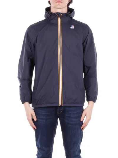 K-way Coats In Blu Depth Blu
