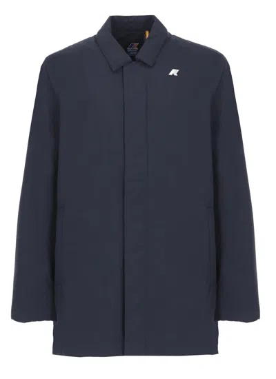 K-way Benny Warm Ottoman Down Jacket In Blue