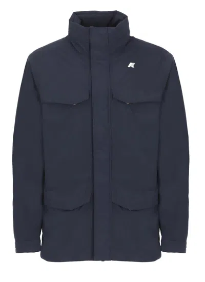 K-way Manuel Warm Ottoman Down Jacket In Blue