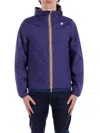 K-way Coats Blue In Blu Blu E Verdi