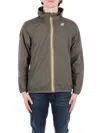 K-way Coats In Green Black Verde