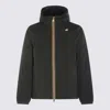K-way Green Nylon Jack Plain Casual Jacket In Green