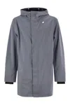 K-way K Way Marlyn Bonded Waterproof Jacket With Hood In Greish Blue