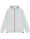 K-way Blue-grey Lightweight Jacket With Front Zip In Blue