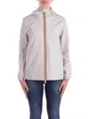 K-way Coats Grey In Grigio Neri E Grigi
