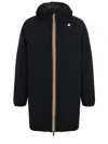 K-way Veste Coupe-vent Le Vrai 3.0 Eiffel En Nylon In Nero/verde Militare