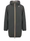 K-way Le Vrai 3.0 Eiffel Raincoat In Verde Militare/beige