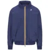 K-way Short Waterproof Jacket With Hood And Elastic Hem