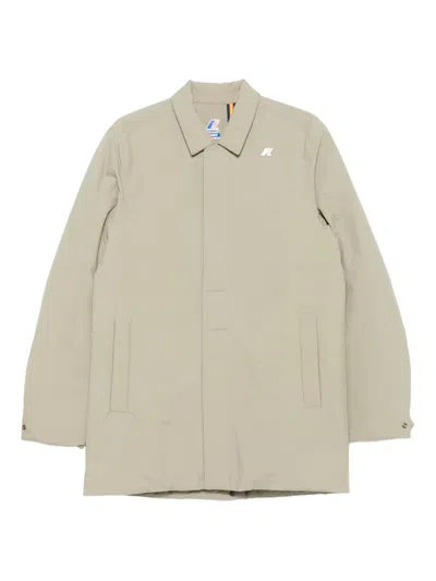 K-way Collared Padded Coat In Neutral