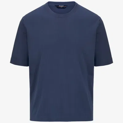 K-way Neckline Crew Short Sleeves In Blue