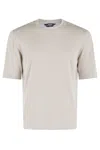 K-way Neck Crew Plain Short Sleeves In Beige