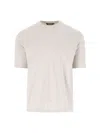 K-way Neck Crew Plain Short Sleeves In Beige